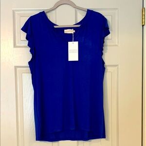 Ninexis Royal Blue Women's sleeveless Blouse NWT Large